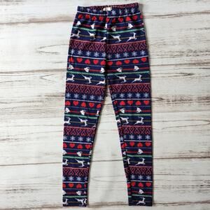 Poof! Fair Isle Christmas Print Leggings sz Small / Medium